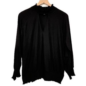 Torrid Black High Neck Long Sleeve Top - Size L